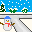 Snowy path icon