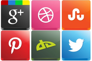 3D Social Icons