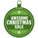 Awesome christmas sale icon
