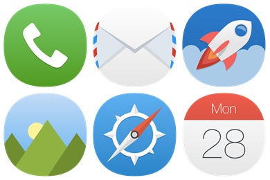 iOS8 Cirtangle Concept Icons