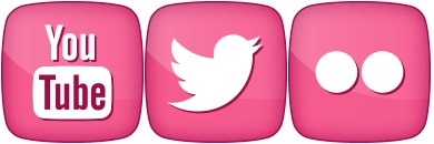 Pink Girly Social Icons