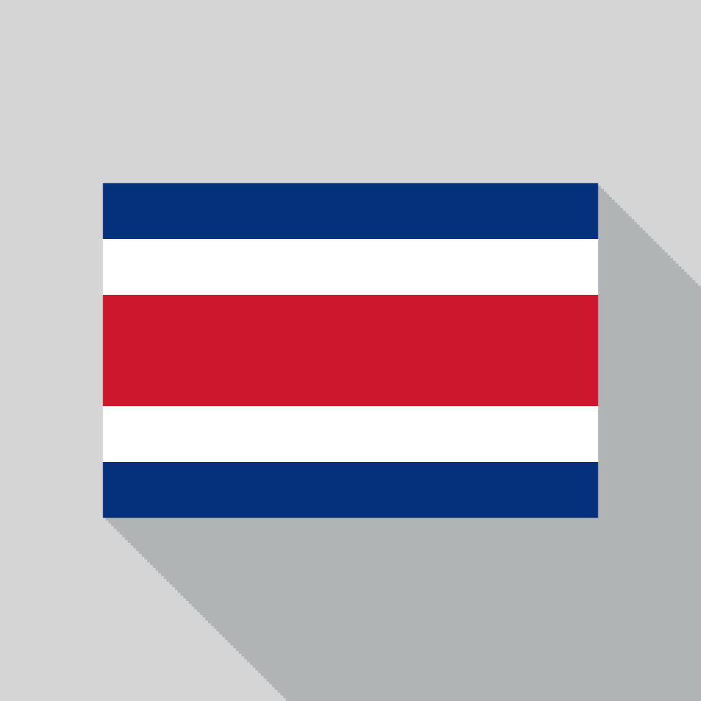 Costa rica Flag Icon | World Cup 2014 Country Flags Iconset | DesignBolts