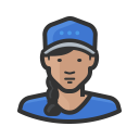 Girl in ballcap icon
