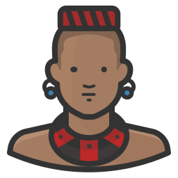 Traditional african man icon