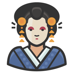 Traditional japanese woman icon