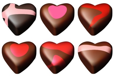 Chocolate Hearts Icons