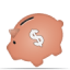 Money piggy bank icon