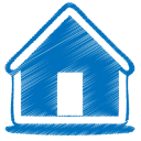 Blue home icon