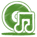 Green-music-cd icon