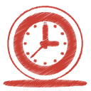 Red-clock icon