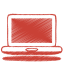 Red-laptop icon