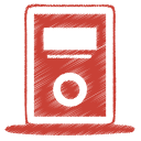 Red-mp3-player icon