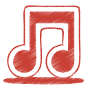 Red music icon