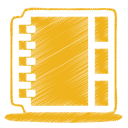 Yellow address book icon