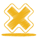 Yellow cross icon