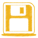 Yellow-disk icon