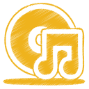 Yellow-music-cd icon