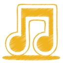 Yellow-music icon