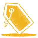 Yellow tag icon