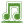 Green music icon