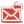 Red mail receive icon