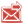 Red mail send icon