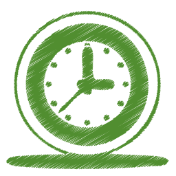 Green clock icon