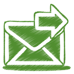 Green mail send icon