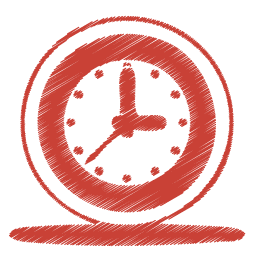 Red clock icon