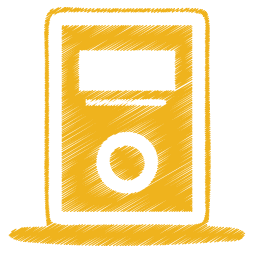 Yellow mp3 player icon
