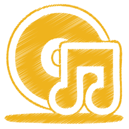 Yellow music cd icon