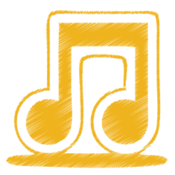 Yellow music icon