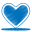 Blue heart icon