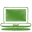Green laptop icon