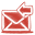Red-mail-receive icon
