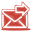 Red-mail-send icon