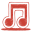 Red music icon
