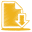 Yellow document download icon