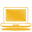 Yellow laptop icon