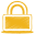 Yellow lock icon
