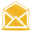 Yellow mail open icon