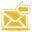 Yellow mail receive icon