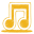 Yellow music icon