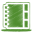 Green address book icon