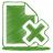 Green document cross icon