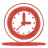 Red clock icon