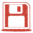 Red disk icon