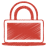 Red-lock icon
