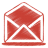 Red-mail-open icon