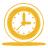 Yellow clock icon